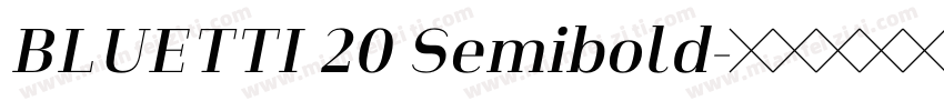 BLUETTI 20 Semibold字体转换